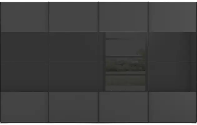 Goossens kledingkast finca combi glans mat glas wit hoogwaardig meubelplaat - 8244380-{merk}-finca-combi-sts-wit-schuifdeuren-01